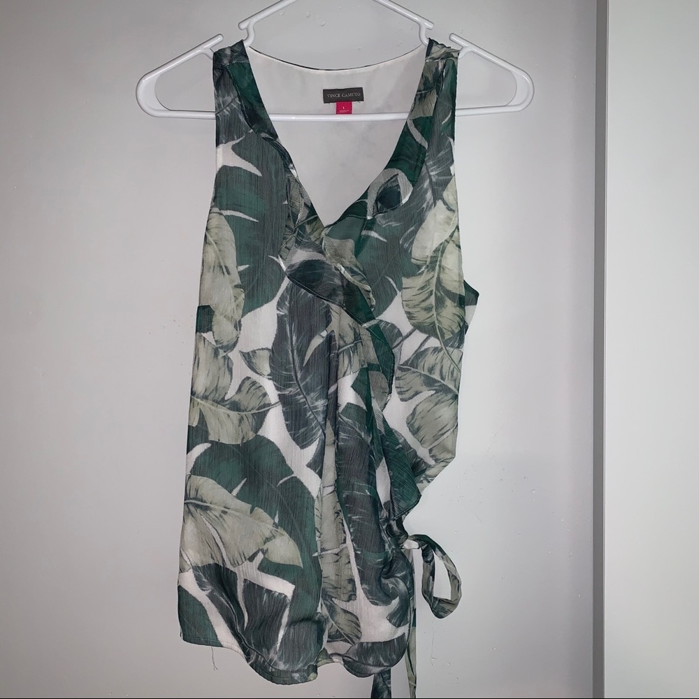 Vince Camuto Jungle Print Wrap Top